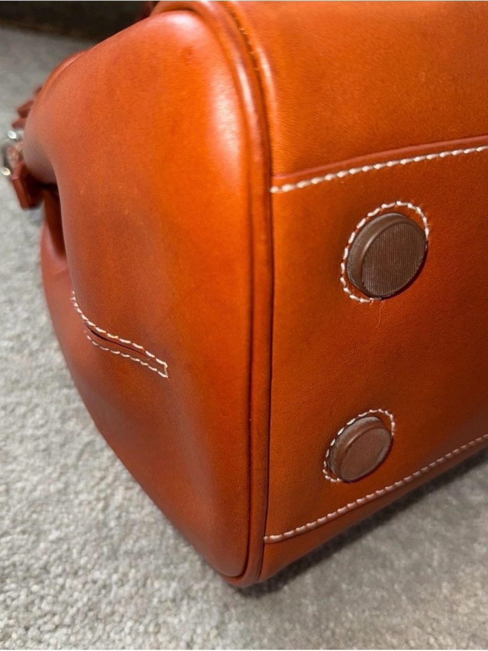 Dooney & Bourke Florentine Toscana Front Pocket Satchel in ginger with strap - Picture 4 of 12